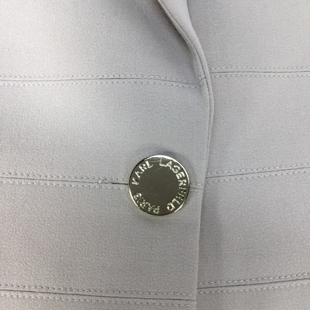 Karl Lagerfeld Paris 1 Button Tan Blazer Size 10 - Picture 15 of 15